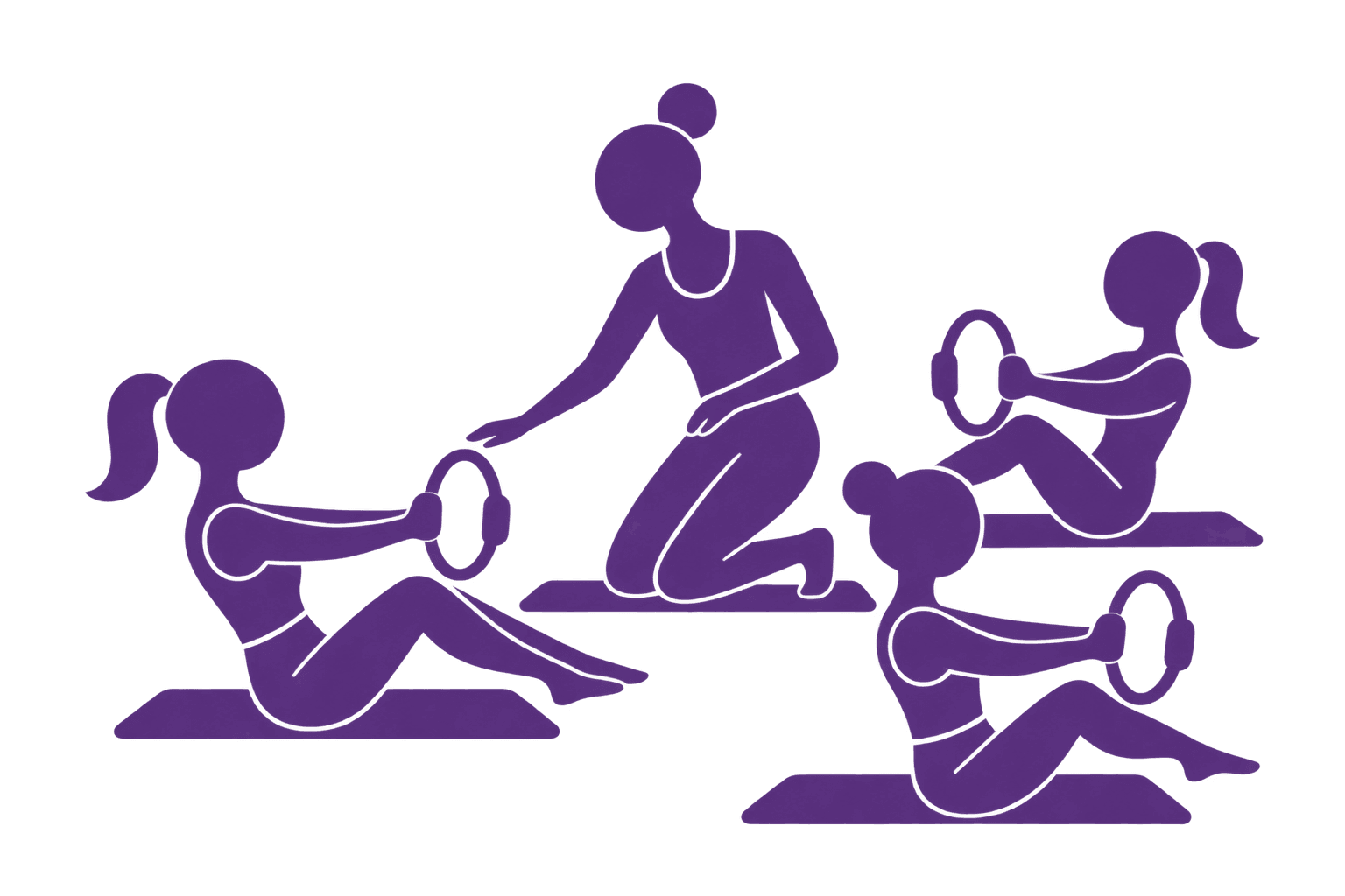 Sesión grupal de Pilates